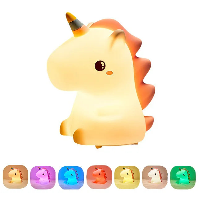 Veilleuse TACTILE Licorne LED pour enfants USB Rechargeable lampe de nuit