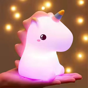 Veilleuse TACTILE  Licorne LED pour enfants USB Rechargeable lampe de nuit