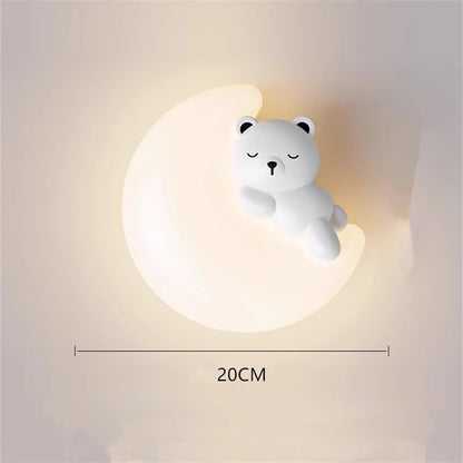 Applique Murale Suspendue en Forme de Petit Ours pour Chambre d'Enfant.