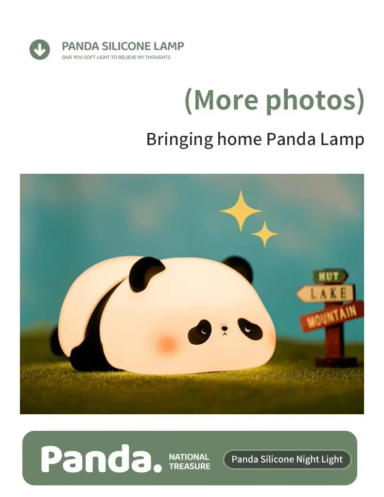 Veilleuse Panda Tactile avec luminosité réglable
