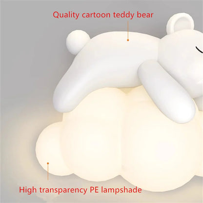 Applique Murale Suspendue en Forme de Petit Ours pour Chambre d'Enfant.