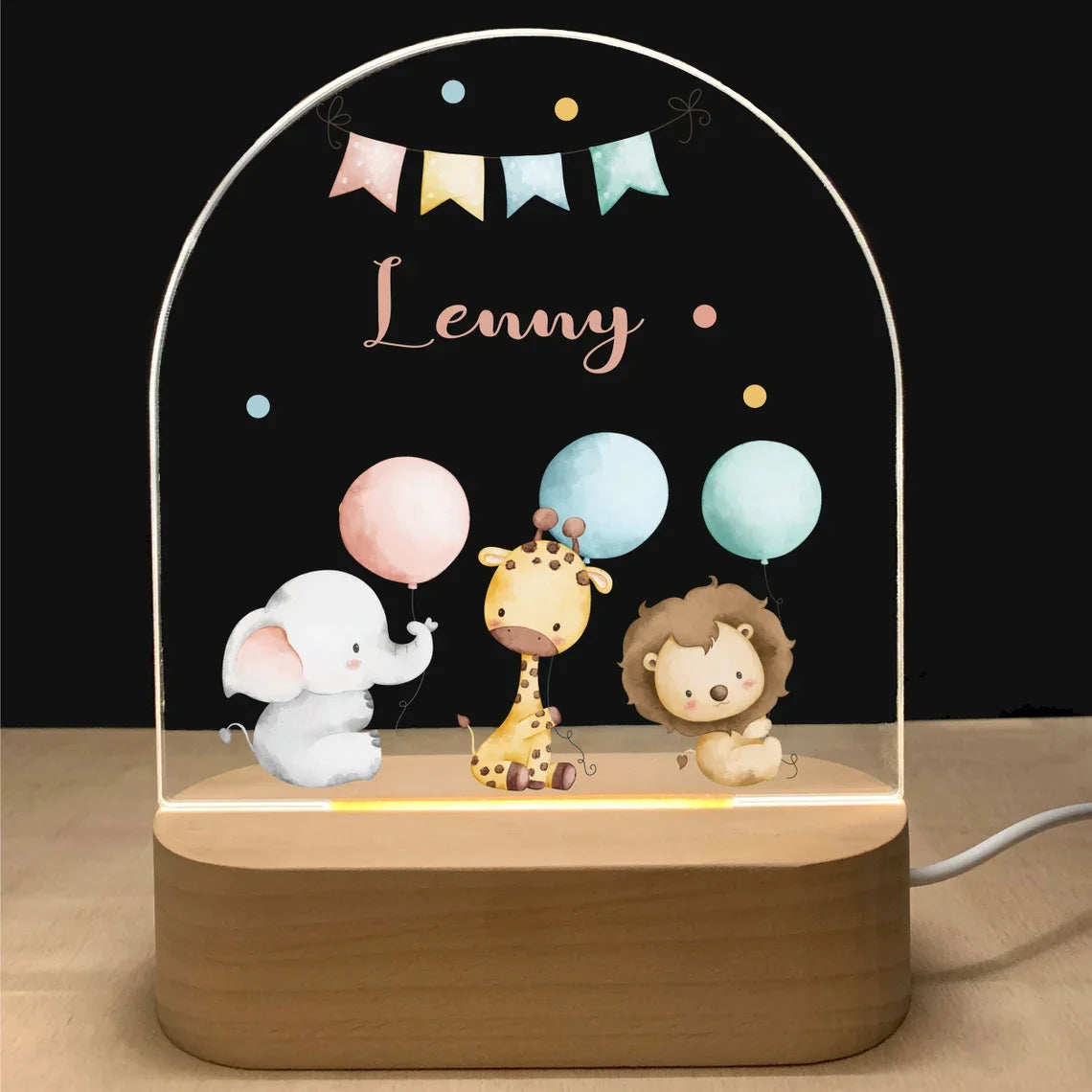 Lampe personnalisée, veilleuse 3D pour chambre d'enfants