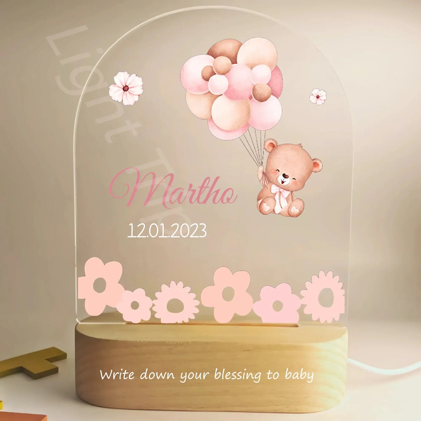 Veilleuse personnalisée pour bébé