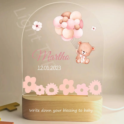 Veilleuse personnalisée pour bébé