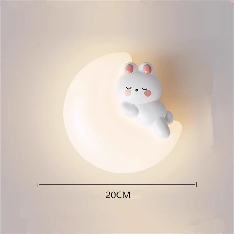 Applique Murale Suspendue en Forme de Petit Ours pour Chambre d'Enfant.