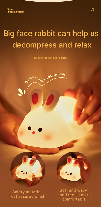Veilleuse lapin Tactile avec Timer et Luminosité Reglable
