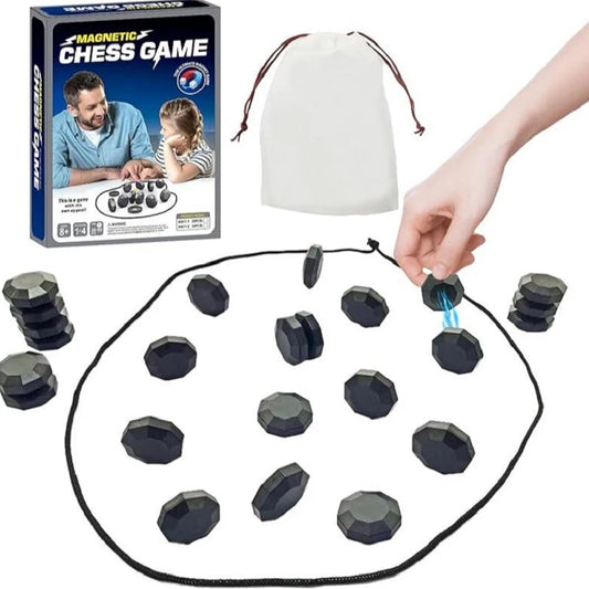 Magnetic Chess Game Jeu de Stratégie avec Pierres Aimantées pour Enfants | Logique, Réflexion et Fun