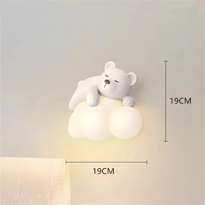 Applique Murale Suspendue en Forme de Petit Ours pour Chambre d'Enfant.