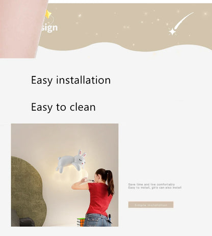 Applique Murale Suspendue en Forme de Petit Ours pour Chambre d'Enfant.