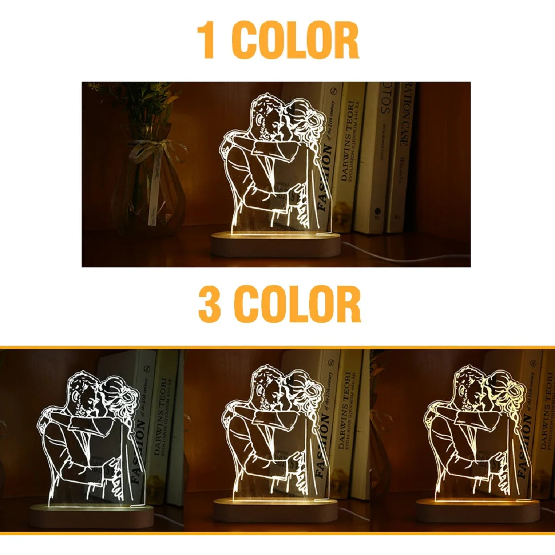 Lampe personnalisée, veilleuse 3D pour chambre d'enfants