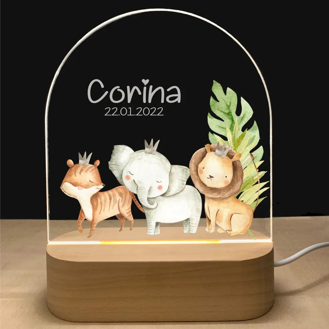 Lampe personnalisée, veilleuse 3D pour chambre d'enfants