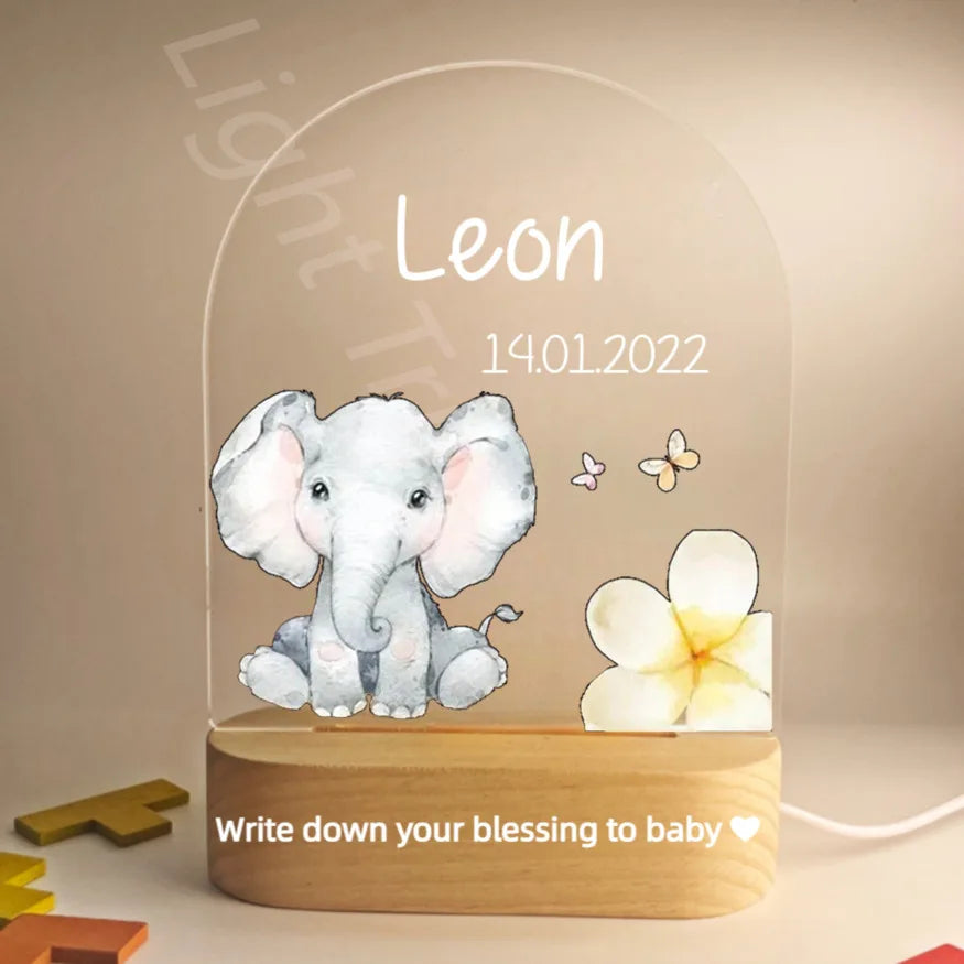 Veilleuse personnalisée pour bébé