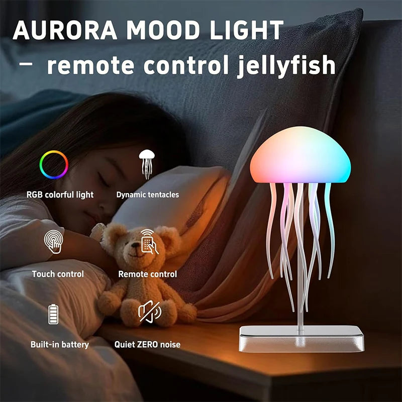 Lampe méduse LED avec 9 tentacules