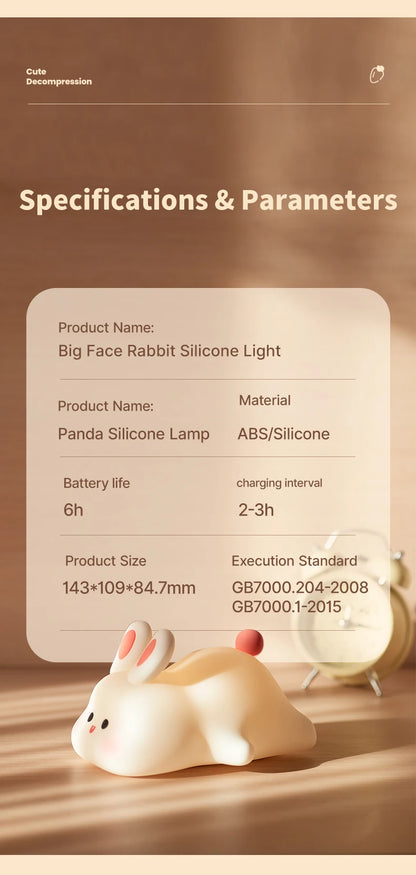 Veilleuse lapin Tactile avec Timer et Luminosité Reglable