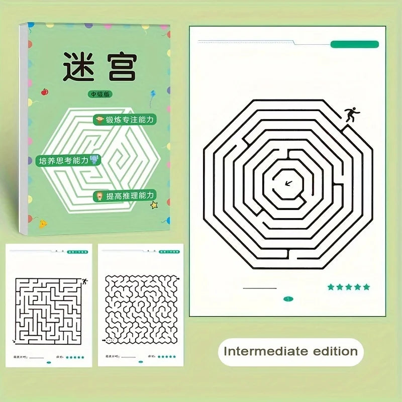 Livre de Labyrinthes pour Enfants . Jeu Eductif, Logique et Amusant