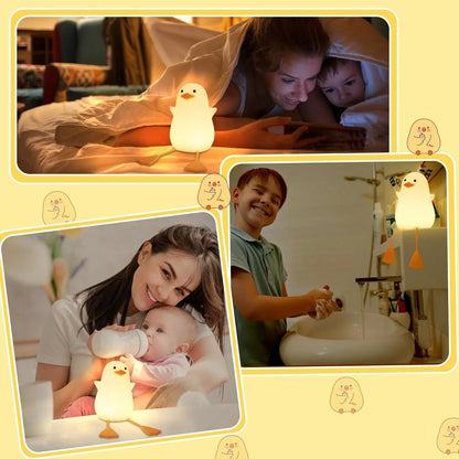 Veilleuse automatique en forme de canard en Silicone, USB, lumière de chambre d'enfant