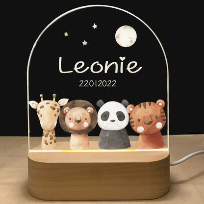 Lampe personnalisée, veilleuse 3D pour chambre d'enfants