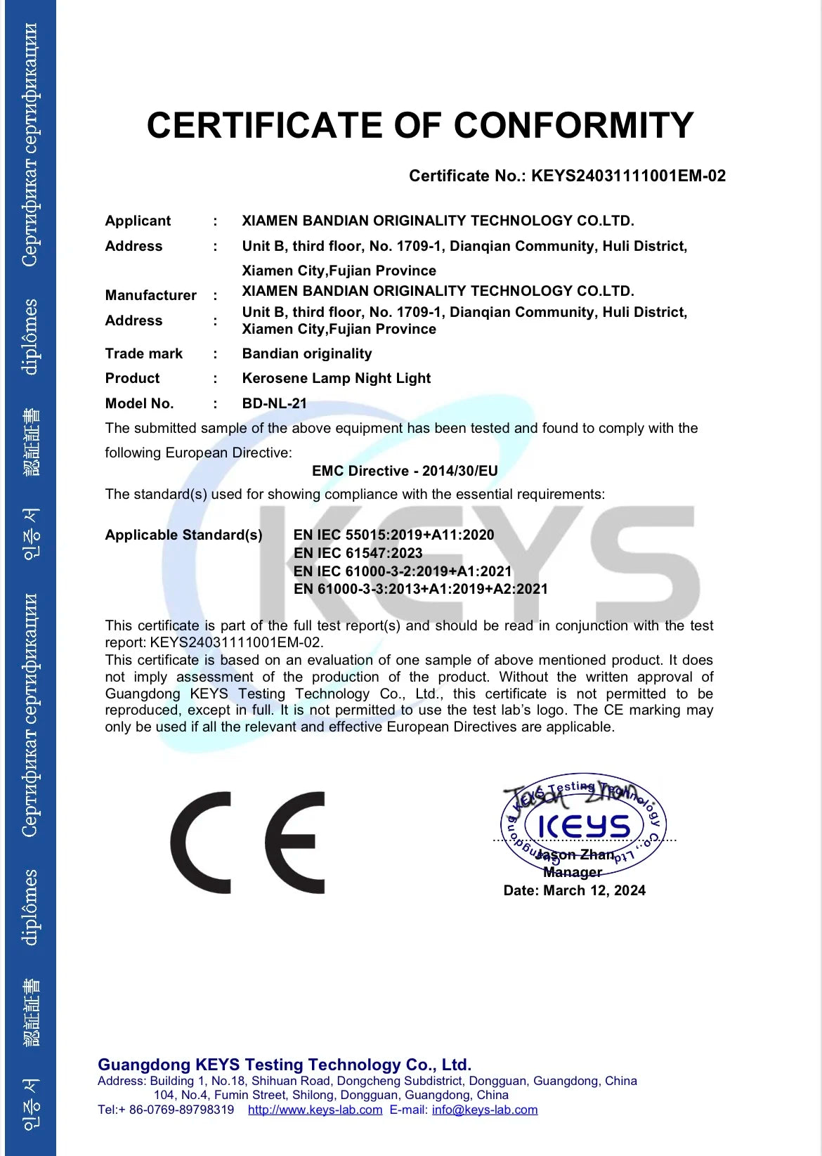 Veilleuse automatique rechargeable