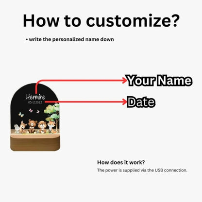 Veilleuse personnalisée pour bébé