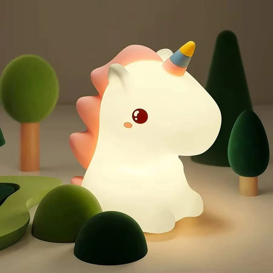 Veilleuse TACTILE  Licorne LED pour enfants USB Rechargeable lampe de nuit