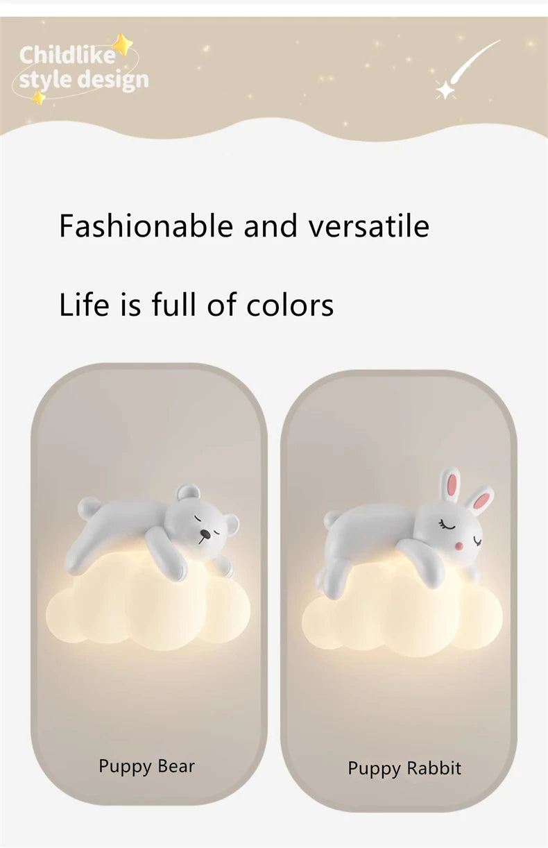 Applique Murale Suspendue en Forme de Petit Ours pour Chambre d'Enfant.