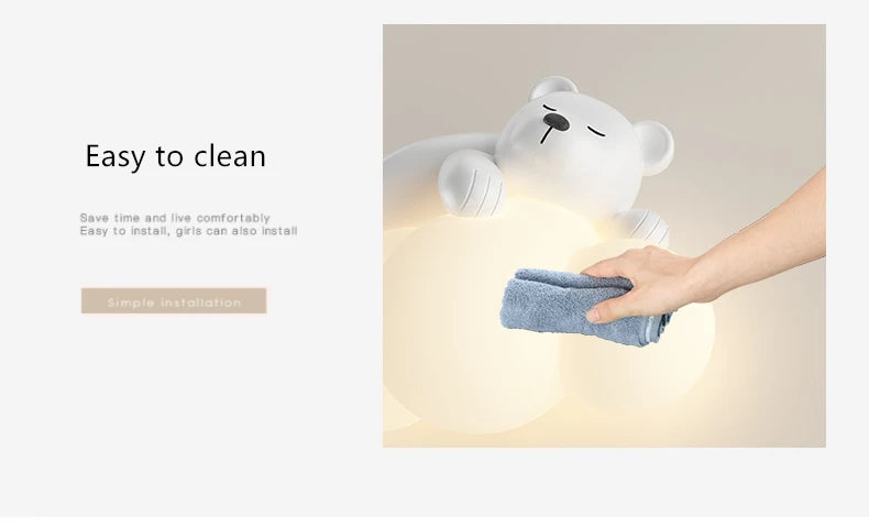 Applique Murale Suspendue en Forme de Petit Ours pour Chambre d'Enfant.