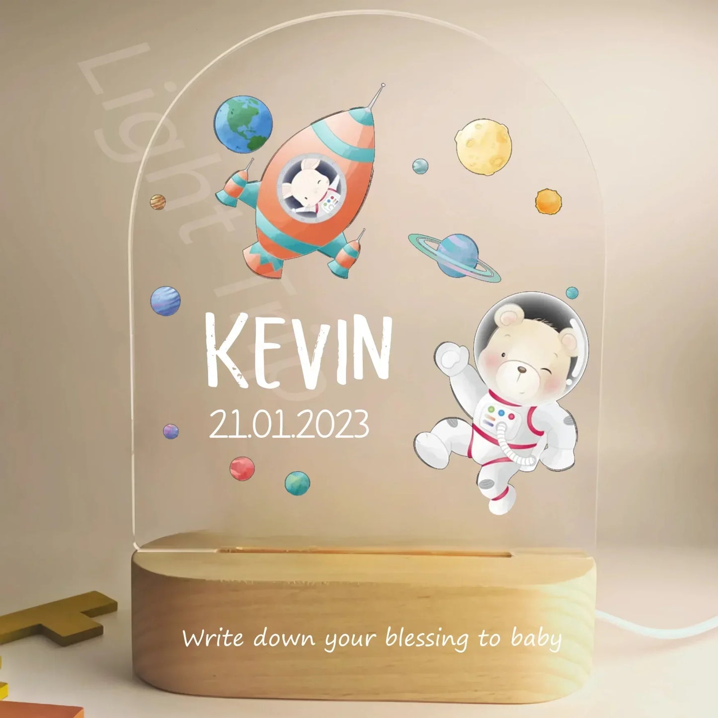 Veilleuse personnalisée pour bébé