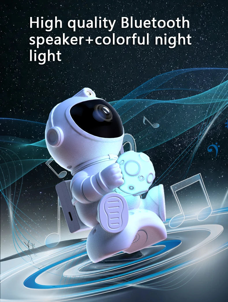 Projecteur d'Etoile Astronaute Bluetooth avec haut-parleur et télécommande