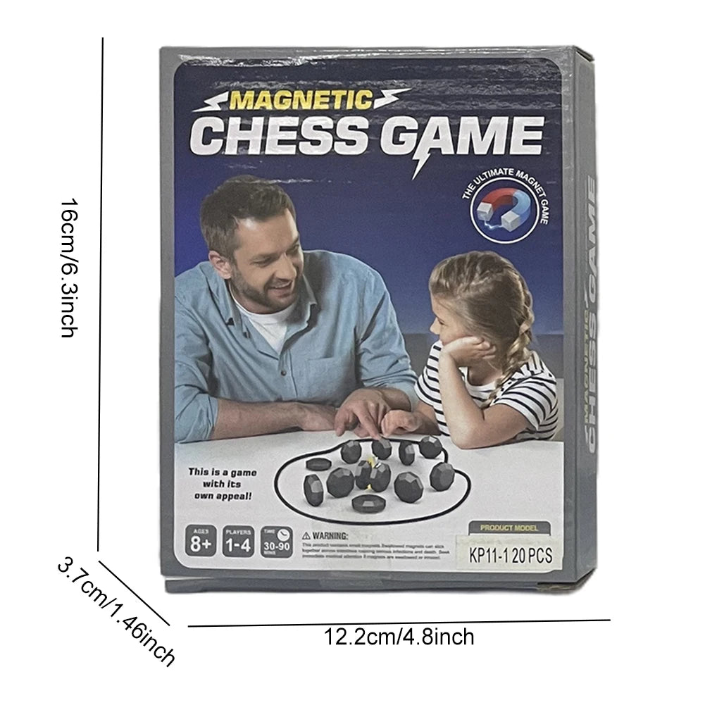 Magnetic Chess Game Jeu de Stratégie avec Pierres Aimantées pour Enfants | Logique, Réflexion et Fun