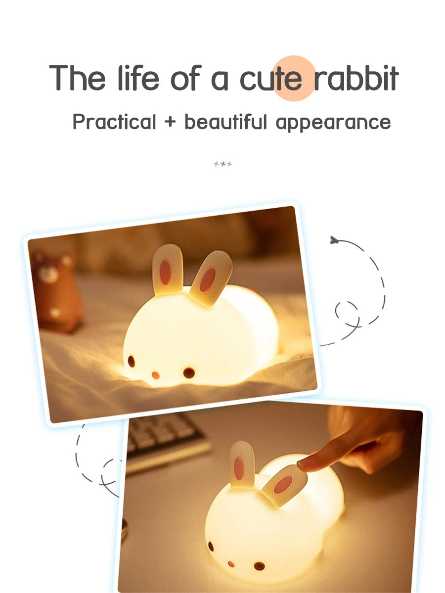Veilleuse tactile LED lapin veilleuse 16 couleurs