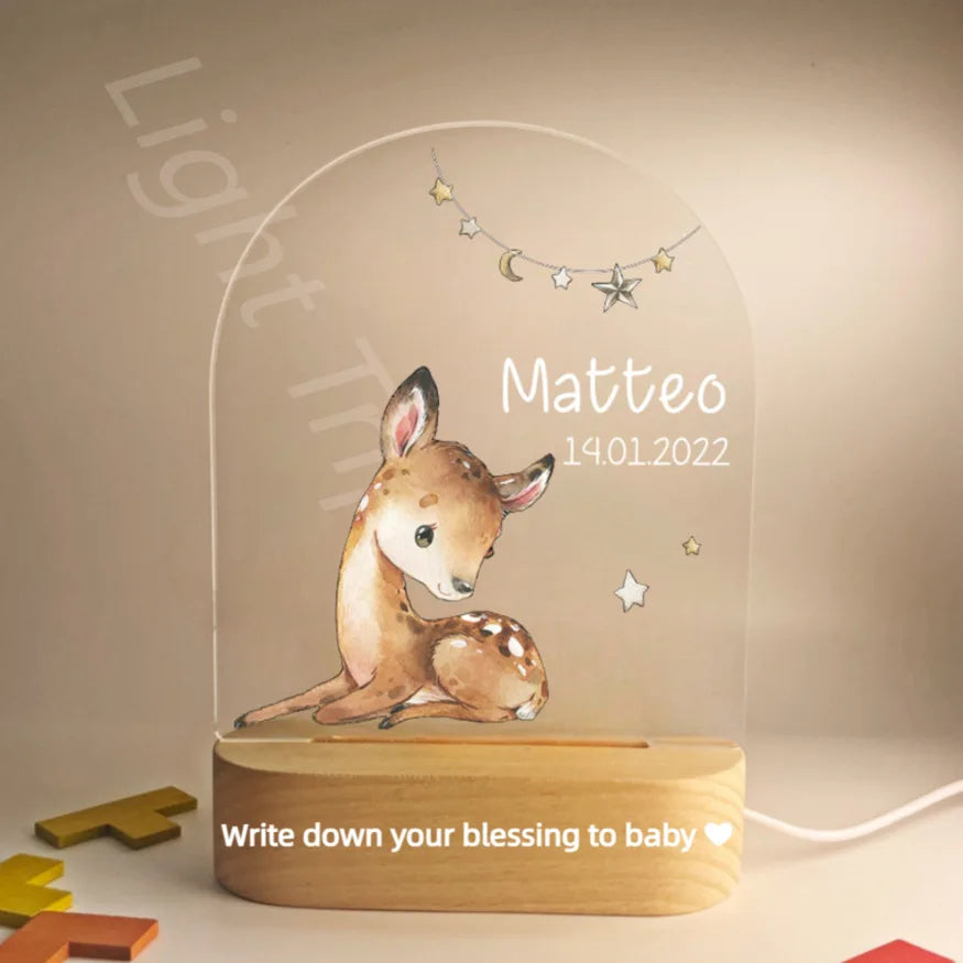 Veilleuse personnalisée pour bébé