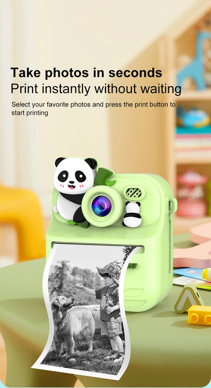 Appareil Photo Instantané Enfants | Impression Directe & Photos à Colorier HD 1080P avec carte 32SD