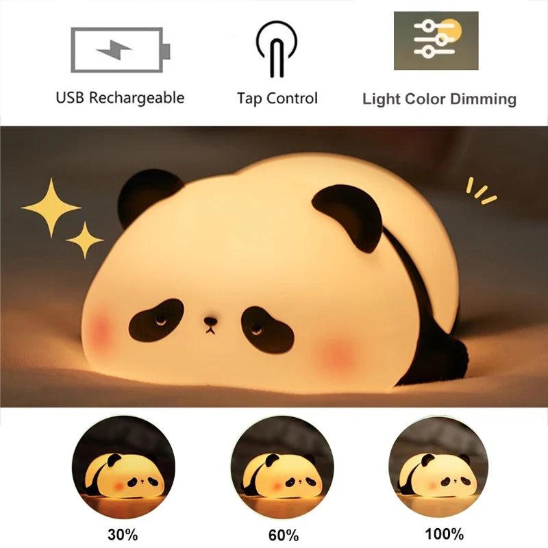 Veilleuse Panda Tactile avec luminosité réglable