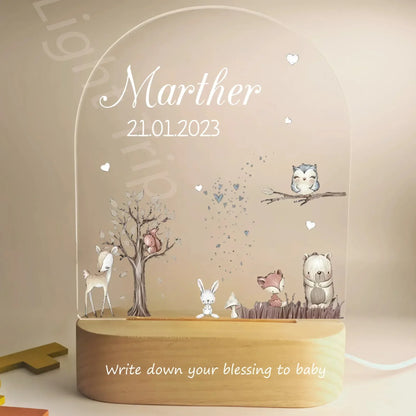 Veilleuse personnalisée pour bébé