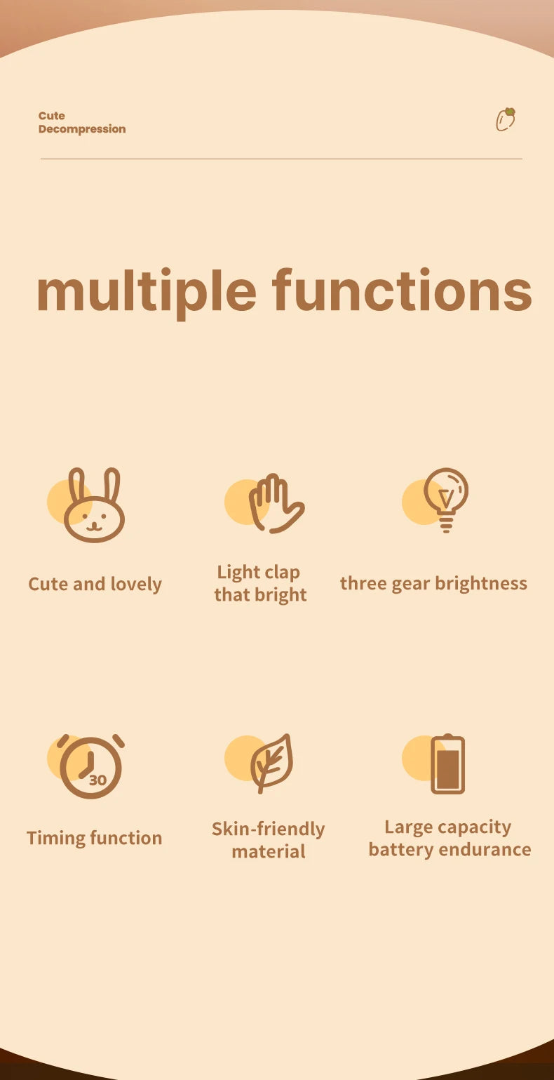 Veilleuse lapin Tactile avec Timer et Luminosité Reglable