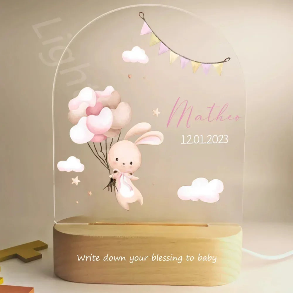 Veilleuse personnalisée pour bébé