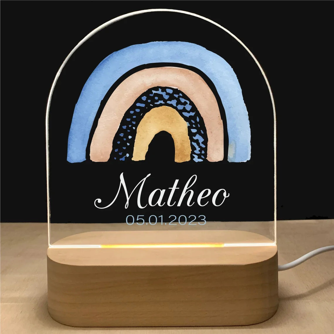 Lampe personnalisée, veilleuse 3D pour chambre d'enfants
