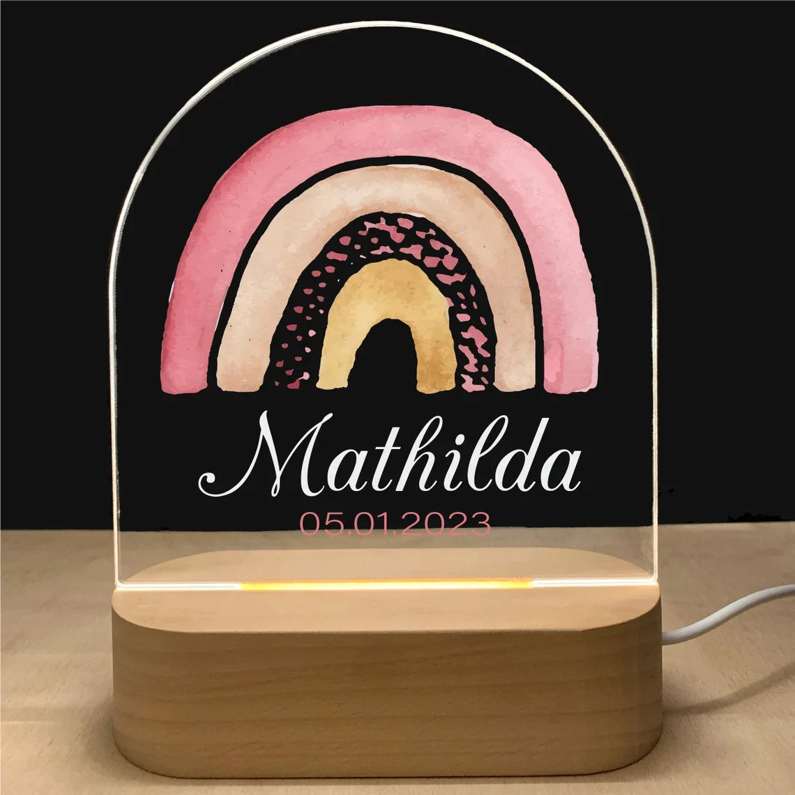 Lampe personnalisée, veilleuse 3D pour chambre d'enfants