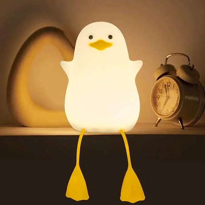 Veilleuse automatique en forme de canard en Silicone, USB, lumière de chambre d'enfant