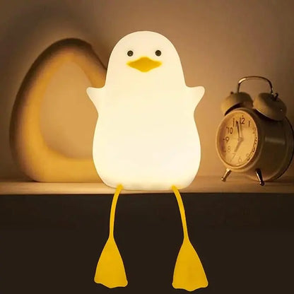 Veilleuse automatique en forme de canard en Silicone, USB, lumière de chambre d'enfant