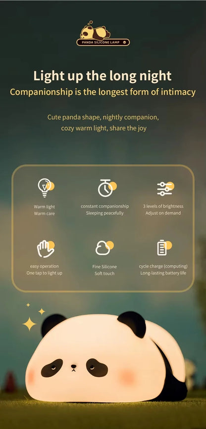 Veilleuse Panda Tactile avec luminosité réglable