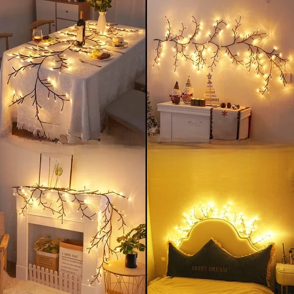 Lumière décorative branche d'arbre 96 leds