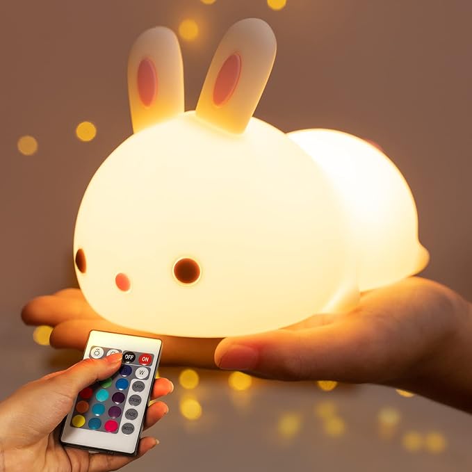 Veilleuse Lapin tactile LED  16 couleurs