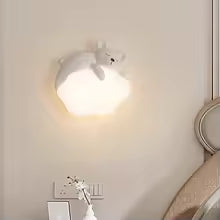 Applique Murale Suspendue en Forme de Petit Ours pour Chambre d'Enfant.