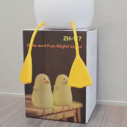 Veilleuse canard en silicone avec minuterie, USB, lumière de chambre d'enfant